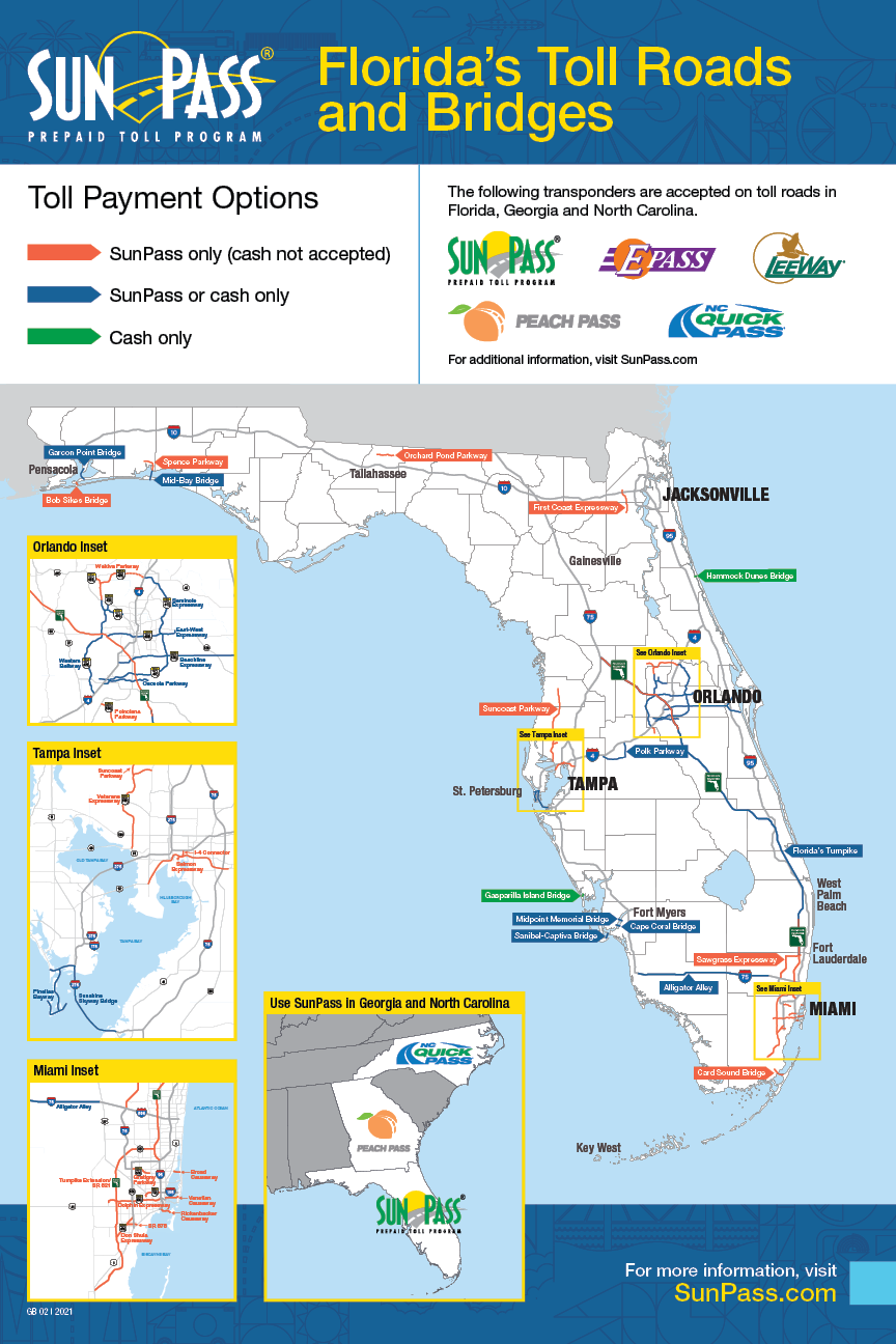 florida toll road map Sunpass Tolls florida toll road map